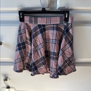 Plaid Pink and Blue Women's Skirt